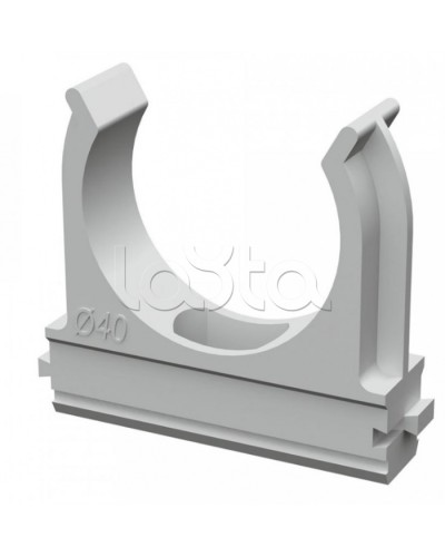 Крепеж-клипса для труб АБС-пластик в п/э д40 (15шт/300шт уп/кор) Промрукав (PR.02640) в Сергиевом Посаде Держатели, клипсы, скобы Pintop.ru