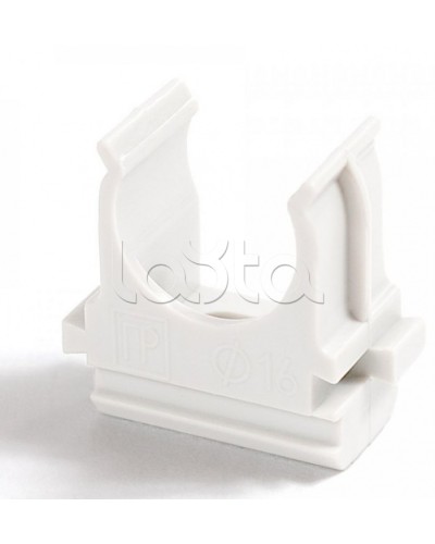 Крепёж-клипса для труб Полистирол белая д40 (15шт/300шт уп/кор) Промрукав (PR.02740б) в Сергиевом Посаде Держатели, клипсы, скобы Pintop.ru