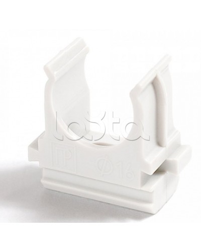 Крепёж-клипса для труб Полистирол белая д50 (10шт/200шт уп/кор) Промрукав (PR.02750б) в Сергиевом Посаде Держатели, клипсы, скобы Pintop.ru