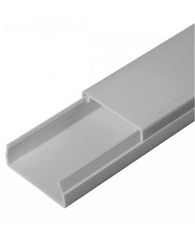 Кабель-канал серый RAL 7035 2-й замок в п/э 40х16 (56м/уп) Промрукав (PR03.0074) в Сергиевом Посаде Кабель-канал Pintop.ru