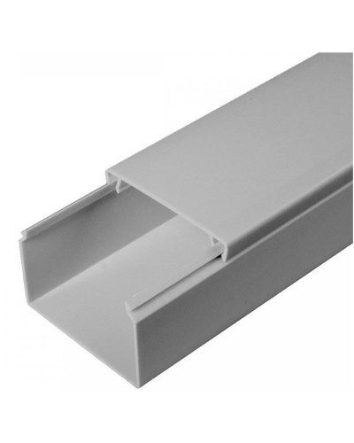 Кабель-канал серый RAL 7035 2-й замок в п/э 60х40 (40м/уп) Промрукав (PR03.0077) в Сергиевом Посаде Кабель-канал Pintop.ru