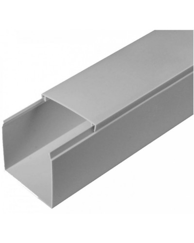 Кабель-канал серый RAL 7035 2-й замок в п/э 60х60 (24м/уп) Промрукав (PR03.0078) в Сергиевом Посаде Кабель-канал Pintop.ru