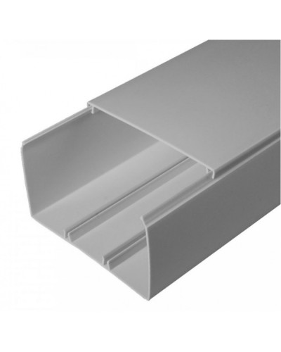 Кабель-канал серый RAL 7035 2-й замок в п/э 100х60 (16м/уп) Промрукав (PR03.0082) в Сергиевом Посаде Кабель-канал Pintop.ru