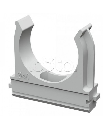 Крепеж-клипса для труб АБС-пластик в карт д40 (30шт/300шт уп/кор) Промрукав (PR.0640) в Сергиевом Посаде Держатели, клипсы, скобы Pintop.ru