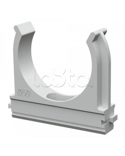 Крепеж-клипса для труб АБС-пластик в карт д50 (20шт/200шт уп/кор) Промрукав (PR.0650) в Сергиевом Посаде Держатели, клипсы, скобы Pintop.ru