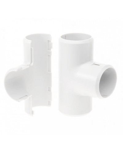 Тройник разборный белый д25 (30шт/300шт уп/кор) Промрукав (PR.07325б) в Сергиевом Посаде Повороты, муфты, тройники Pintop.ru