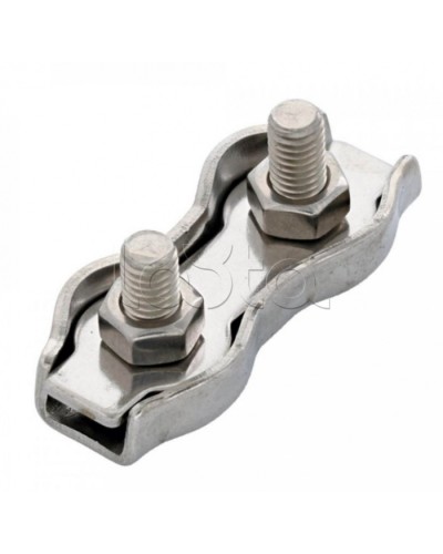 Зажим троса двойной D6мм Duplex (100шт/уп) Промрукав (PR08.3891) в Сергиевом Посаде Держатели, клипсы, скобы Pintop.ru