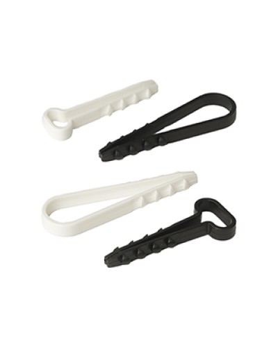 Дюбель-хомут для плоского кабеля 5-8 мм черный (100шт) Промрукав (PR08.6952) в Сергиевом Посаде Крепеж: Дюбели, шурупы, саморезы Pintop.ru