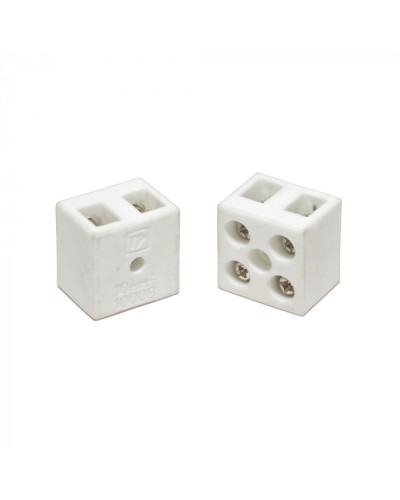 Клемма керамическая латунь 10 мм² 2 пары контактов с крепежным отверстием (5 шт/уп) Промрукав (PR08.7161) в Сергиевом Посаде Аксессуары для кабель-канала Pintop.ru