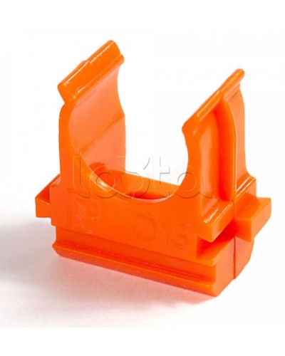 Крепёж-клипса для труб АБС-пластик оранжевая д16 в малой упаковке (10шт/1000шт уп/кор) Промрукав (PR13.0066) в Сергиевом Посаде Держатели, клипсы, скобы Pintop.ru