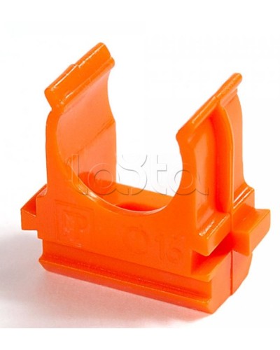 Крепёж-клипса для труб АБС-пластик оранжевая д20 в малой упаковке (10шт/1000шт уп/кор) Промрукав (PR13.0067) в Сергиевом Посаде Держатели, клипсы, скобы Pintop.ru