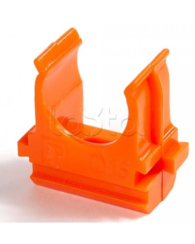 Крепёж-клипса для труб АБС-пластик оранжевая д25 в малой упаковке (10шт/500шт уп/кор) Промрукав (PR13.0068) в Сергиевом Посаде Держатели, клипсы, скобы Pintop.ru