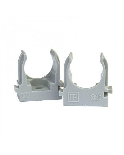 Крепеж-клипса для труб для монтажного пистолета серая в п/э д20 (100шт/900шт уп/кор) Промрукав PR13.0120 в Сергиевом Посаде Держатели, клипсы, скобы Pintop.ru