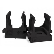 Крепеж-клипса для труб для монтажного пистолета черная в п/э д16 (100шт/1100шт уп/кор) Промрукав (PR13.0131)