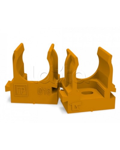 Крепеж-клипса для труб для монтажного пистолета оранжевая д16 (100шт/1100шт уп/кор) Промрукав (PR13.0151) в Сергиевом Посаде Держатели, клипсы, скобы Pintop.ru