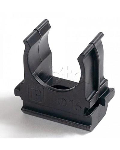 Крепёж-клипса для труб Полистирол черная д16 в малой упаковке (10шт/1000шт уп/кор) Промрукав (PR13.0209) в Сергиевом Посаде Держатели, клипсы, скобы Pintop.ru