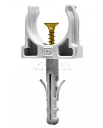 Крепеж-клипса с дюбелем и саморезом серая д20 (100шт/1200шт уп/кор) Промрукав (PR13.0216) в Сергиевом Посаде Крепеж: Дюбели, шурупы, саморезы Pintop.ru