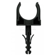 Крепеж-клипса с дюбелем черная д20 в малой упаковке (10шт/900шт уп/кор) Промрукав (PR13.0304)