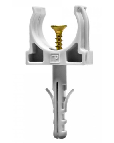 Крепеж-клипса с дюбелем и саморезом серая д20 в малой упаковке (10шт/900шт уп/кор) Промрукав (PR13.0308) в Сергиевом Посаде Крепеж: Дюбели, шурупы, саморезы Pintop.ru