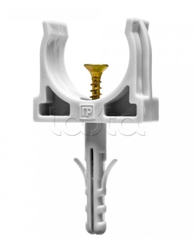 Крепеж-клипса с дюбелем и саморезом серая д25 в малой упаковке (10шт/450шт уп/кор) Промрукав (PR13.0309) в Сергиевом Посаде Крепеж: Дюбели, шурупы, саморезы Pintop.ru