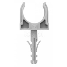 Крепеж-клипса с дюбелем серая д20 в малой упаковке (10шт/900шт уп/кор) Промрукав (PR13.0316)