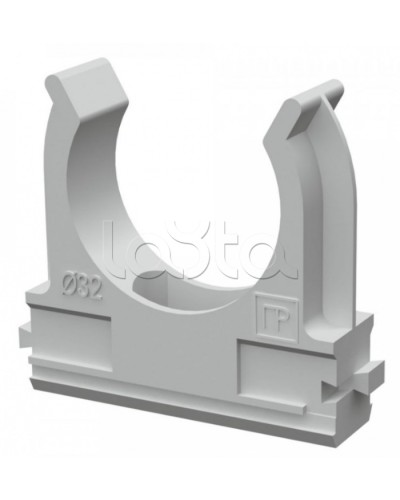 Крепёж-клипса для труб д32 безгалогенная (HF) атмосферостойкая серая (25шт/500шт уп/кор) Промрукав (PR13.0347) в Сергиевом Посаде Держатели, клипсы, скобы Pintop.ru