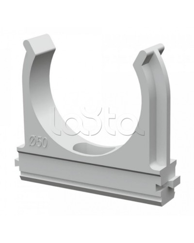 Крепёж-клипса для труб д50 безгалогенная (HF) атмосферостойкая серая (10шт/200шт уп/кор) Промрукав (PR13.0349) в Сергиевом Посаде Держатели, клипсы, скобы Pintop.ru