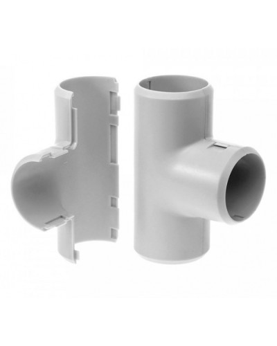 Тройник разборный д25 безгалогенный (HF) атмосферостойкий серый (30шт/300шт уп/кор) Промрукав (PR13.0366) в Сергиевом Посаде Повороты, муфты, тройники Pintop.ru