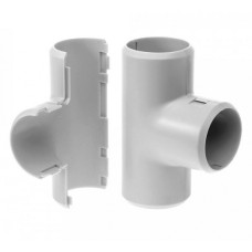 Тройник разборный д32 безгалогенный (HF) атмосферостойкий серый (15шт/180шт уп/кор) Промрукав (PR13.0367)