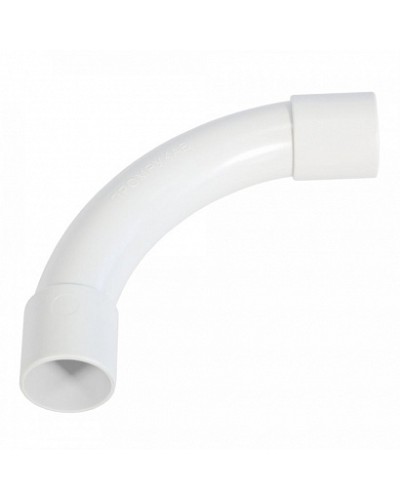 Соединитель угловой белый d20 мм (5шт/300шт уп/кор) Промрукав (PR13.0464) в Сергиевом Посаде Повороты, муфты, тройники Pintop.ru