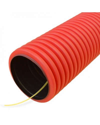 Труба гофрированная двустенная ПНД гибкая тип 750 (SN29) с/з красная д63 (100м/уп) Промрукав (PR15.0045) в Сергиевом Посаде Труба гофрированная Pintop.ru