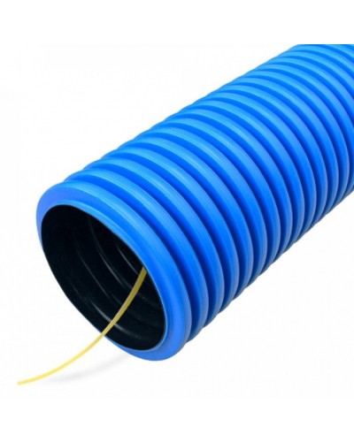 Труба гофрированная двустенная ПНД гибкая тип 750 (SN29) с/з синяя д63 (100м/уп) Промрукав (PR15.0046) в Сергиевом Посаде Труба гофрированная Pintop.ru