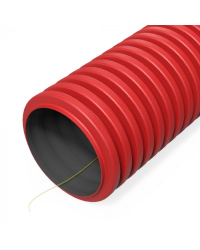 Труба гофр. двуст. ПНД гибкая тип 1250 (SN41) с/з красная d75 мм (50м/100м уп/пал) Промрукав (PR15.00998) в Сергиевом Посаде Труба гофрированная Pintop.ru