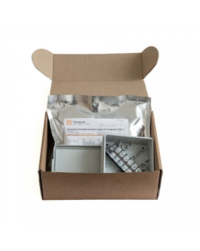 Коробка распределительная двухкомпонентная (HF) 100х100х40 серая Промрукав (PR80.0176) в Сергиевом Посаде Распределительные коробки Pintop.ru