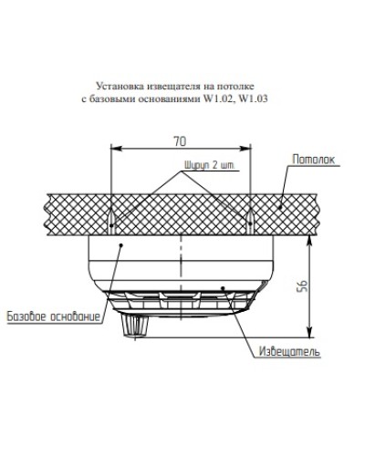 Базовое основание W1.03 Рубеж в Сергиевом Посаде Адресная система пожарной сигнализации РУБЕЖ Pintop.ru