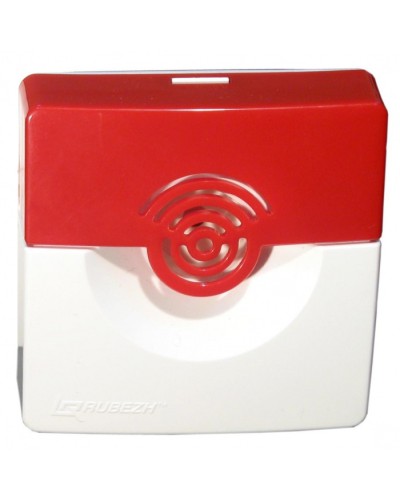 Оповещатель звуковой ОПОП 2-35 12В (корпус бело/красный) в Сергиевом Посаде Оповещатели Pintop.ru