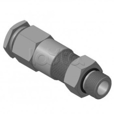 Кабельный ввод для бронированного кабеля с двойным уплотнением резьбой G1/2, внешним диаметром кабеля D=14-18 мм и проходным диаметром кабеля d=8-12 мм Спектрон КВБ-18/12-2У-М-G1/2