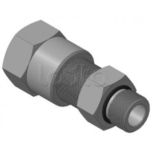 Кабельный ввод с резьбой G1/2 мм для прокладки кабеля в металлорукаве РЗ-ЦП-15, с уплотнением кабеля и проходным диаметром кабеля d=8-12 мм Спектрон КВМ-15/12-М-G1/2