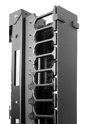 Органайзер с пластиковыми пальцами 42U ЦМО (ВКО-П-42/48-9005) в Сергиевом Посаде Кабельные органайзеры Pintop.ru