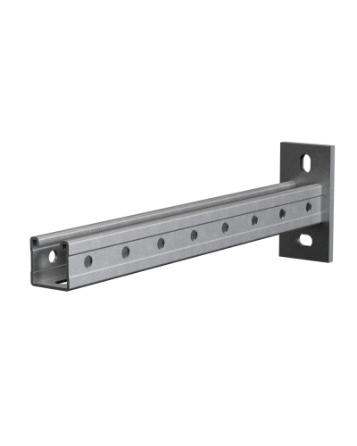 Страт-консоль одиночная усиленная 41х41 L900 s:2,5 мм (тройная перфорация) КМ-Профиль (KSSU41-900 3P) в Сергиевом Посаде Аксессуары для лотков Pintop.ru