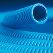 Труба ППЛ гибкая гофр. д.32мм, тяжёлая без протяжки, 25м, цвет синий DKC 10532
