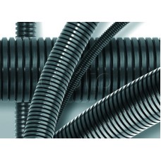 Труба ПА 6 гофр. DN48мм, ПВ-0, Dвн 47,4 мм, Dнар 54,5 мм, цвет тёмно-серый, без протяжки DKC PA604855F0