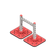 Опорная конструкция для горизонтальных прямоугольных воздуховодов и металлических лотков кабеленесущих систем TECHNORAPTOR FOOT 350х500 HD КМ-профиль (KM-TR-F-SSHRAD-350-500 HD)
