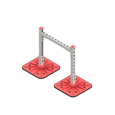 Опорная конструкция для горизонтальных прямоугольных воздуховодов и металлических лотков кабеленесущих систем TECHNORAPTOR FOOT 500х500 КМ-профиль (KM-TR-F-SSHRAD-500-500)