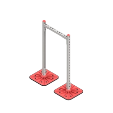 Опорная конструкция для горизонтальных прямоугольных воздуховодов и металлических лотков кабеленесущих систем TECHNORAPTOR FOOT 500х1000 КМ-профиль (KM-TR-F-SSHRAD-500-1000)